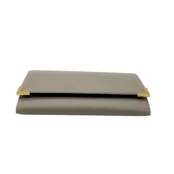 Smythson Taupe Leather Wallet - Picture 4 of 8